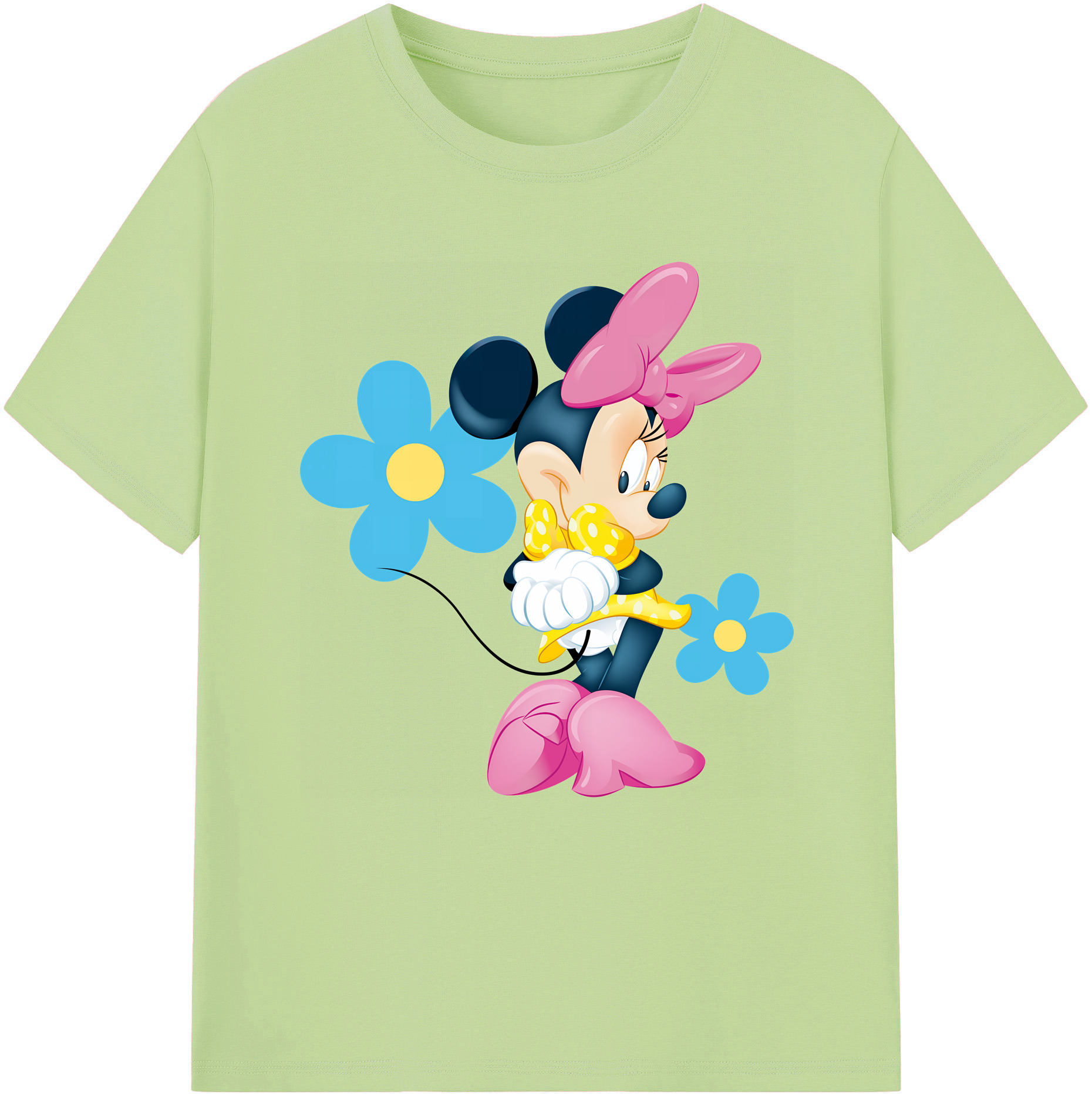 （画像用） ミッキーマウス Mickey Mouse 綿100％半袖Tシャツ（フロントプリント）